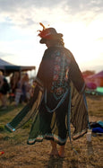 'Sanskara' Kimono Dressing Gown-Boho Black