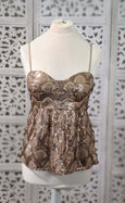 Corset Party Top - Antique Rose Sequin