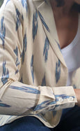 Clotted Cream Ikat Shirt Blouse
