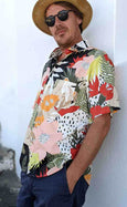 Graphic Floral Men's Short Sleeve Shirt