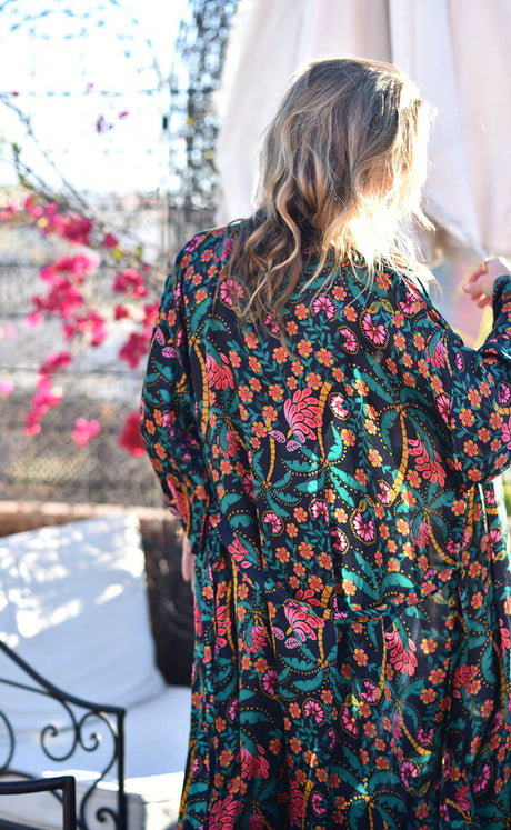 Firefly Jungle Long Kimono