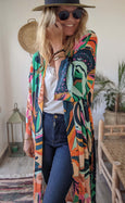 Ladies Kimono Robe - Woodstock