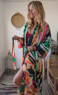 Ladies Kimono Robe - Woodstock