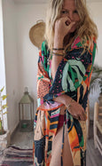 Ladies Kimono Robe - Woodstock