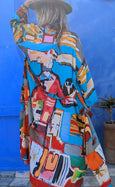 LAZ & KEZ - Original Art Kimono Robe - Birdhead