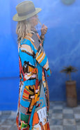 LAZ & KEZ - Original Art Kimono Robe - Birdhead