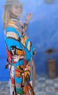 LAZ & KEZ - Original Art Kimono Robe - Birdhead