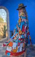 LAZ & KEZ - Original Art Kimono Robe - Birdhead