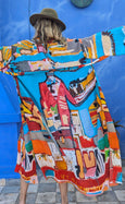 LAZ & KEZ - Original Art Kimono Robe - Birdhead