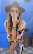 LAZ & KEZ - Original Art Kimono Robe - BULL