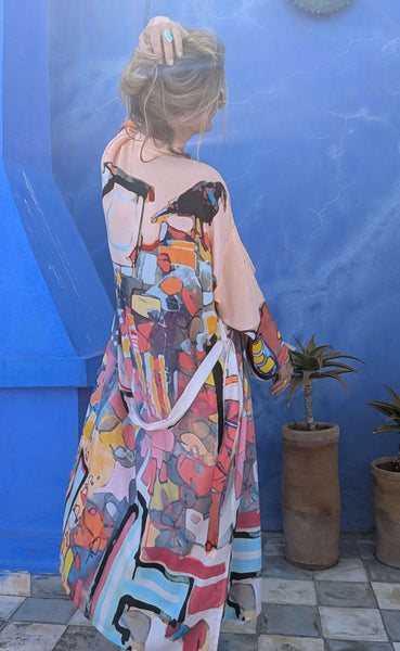 LAZ & KEZ - Original Art Kimono Robe - BULL