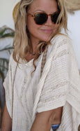 Loose Weave Poncho Top Natural