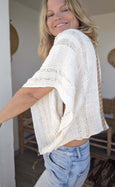Loose Weave Poncho Top Natural