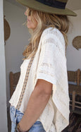 Loose Weave Poncho Top Natural