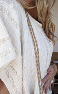 Loose Weave Poncho Top Natural