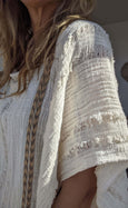 Loose Weave Poncho Top Natural