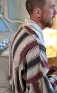 Port Stripe Organic Cotton Reversible Dressing Gown Robe