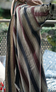 Port Stripe Organic Cotton Reversible Dressing Gown Robe