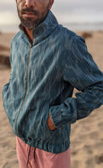 Organic Cotton Reversible Zip Jacket - Teal Shaman Ikat