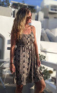 Nala Tribal Pintuck Slip Dress