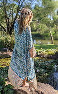 Pacific Islands Lagoon Long Kimono Robe