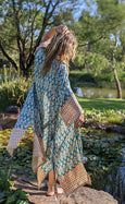 Pacific Islands Lagoon Long Kimono Robe