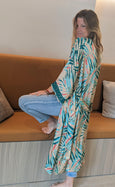 Palm Springs Bamboo Silk Long Kimono Dressing Gown