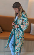 Palm Springs Bamboo Silk Long Kimono Dressing Gown