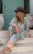 Luxury Bamboo Silk Pyjama Set - Tunisia Mosaic