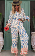 Luxury Bamboo Silk Pyjama Set - Tunisia Mosaic