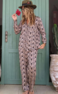 Luxury Bamboo Silk Pyjama Set - Nala Tribal