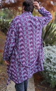 Purple Haze Organic Cotton Kimono Dressing Gown Coat