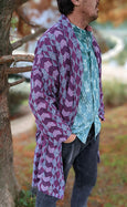 Purple Haze Organic Cotton Kimono Dressing Gown Coat