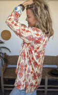 Bamboo Silk Reversible Shawl Blazer - Tunisia & Lava Lamp