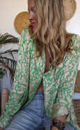Green Mamba Bamboo Silk Shirt Blouse