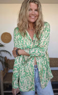 Green Mamba Bamboo Silk Shirt Blouse