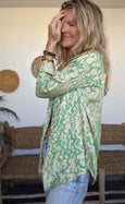 Green Mamba Bamboo Silk Shirt Blouse