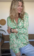 Green Mamba Bamboo Silk Shirt Blouse