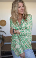 Green Mamba Bamboo Silk Shirt Blouse