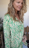 Green Mamba Bamboo Silk Shirt Blouse