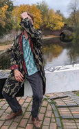 Salamanda & Port Ikat Organic Cotton Mens Kimono Coat