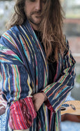 Smallworld Colourful Reversible Kimono Coat Robe