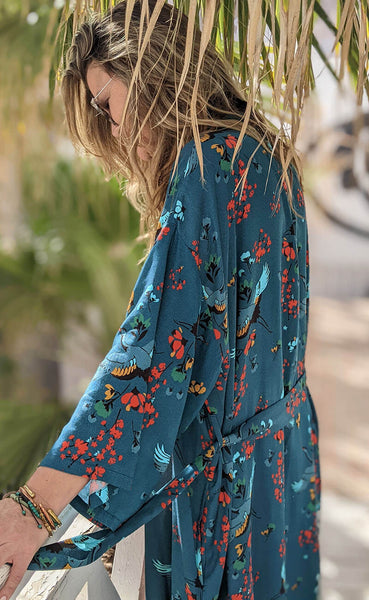 ladies kimono style dressing gown Cotton Kimono Robes | Japanese Yukata Inspired Styles
