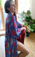 Desert Snow Pea Long Kimono Dressing Gown