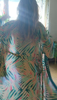 Palm Springs Bamboo Silk Long Kimono Dressing Gown