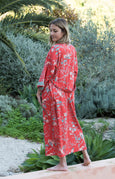 Parisian Rouge Organic Cotton Long Kimono