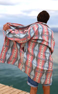 'Samos Sunsets' Organic Mens Kimono Dressing Gown Robe