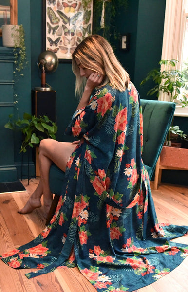 Midnight Lily Organic Ladies Kimono Dressing Gown